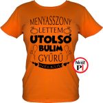 lánybúcsú póló gyűrű narancs