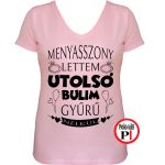 lánybúcsú póló gyűrű pink