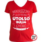 lánybúcsú póló gyűrű piros