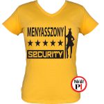 lánybúcsú póló security citrom