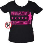lánybúcsú póló security fekete