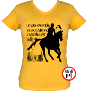lovas póló lovas szerelem citrom