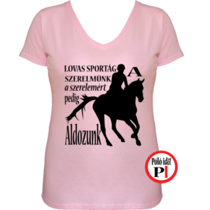 lovas póló lovas szerelem pink