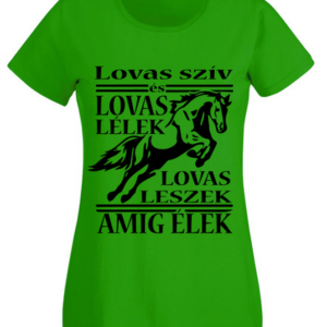 lovas póló zöld