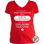 mások között cicás női póló piros