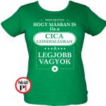 mások között cicás női póló zöld