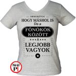másban is főnök póló női szürke