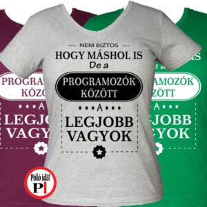 másban is programozó póló női