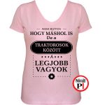 másban is traktoros póló női pink