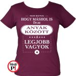 máshol családi anya póló burgundi