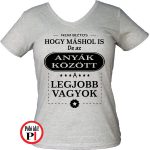 máshol családi anya póló szürke