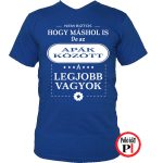 legjobb családi apa póló kék
