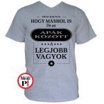 legjobb családi apa póló szürke