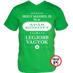 legjobb családi apa póló zöld