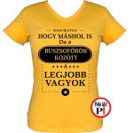 másban is buszsofőr póló női citrom