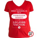 másban is fodrász póló női piros