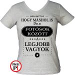 másban is fotós póló női szürke