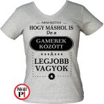 másban is gamer póló női szürke