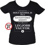 másban is kistestvér póló női fekete