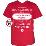 máshol is tengerész póló piros