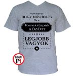 Máshol keresztapa póló szürke