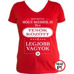 Női mások között testvér póló piros