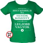 Női mások között testvér póló zöld