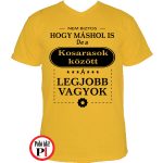 Mások között férfi kosaras póló citrom