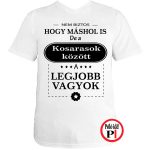 Mások között férfi kosaras póló fehér