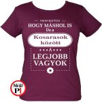 Mások között női kosaras póló burgundi