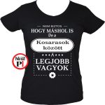 Mások között női kosaras póló fekete