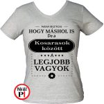 Mások között női kosaras póló szürke