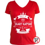 Női ezt a szart kaptam karácsonyra póló piros