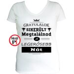 gratulálok kondi gyúros póló női fehér