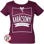 női igazán jó karácsoni póló burgundi