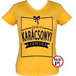 női igazán jó karácsoni póló citrom