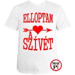 páros pólók szívét fehér