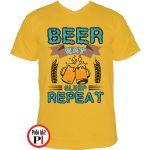Sörös póló eat sleep repeat citrom
