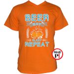 Sörös póló eat sleep repeat narancs