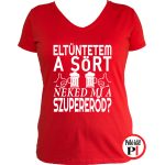 sörös póló eltüntetem női piros