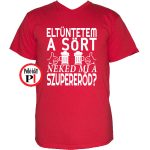 sörös póló eltüntetem piros
