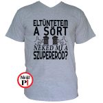 sörös póló eltüntetem szürke