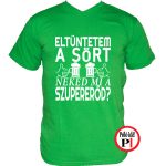 sörös póló eltüntetem zöld