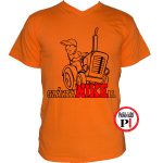 Szántanikell traktoros póló narancs