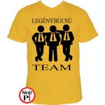 team legénybúcsú póló férfi sárga