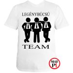 team legénybúcsú póló férfi fehér