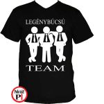 team legénybúcsú póló férfi fekete