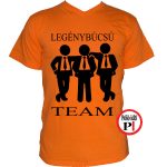 team legénybúcsú póló férfi narancs