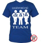 team legénybúcsú póló férfi kék