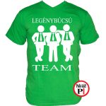 team legénybúcsú póló férfi zöld